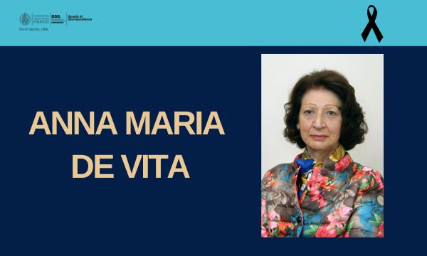 Cordoglio per la scomparsa di Anna Maria De Vita, già docente di Diritto privato comparato.